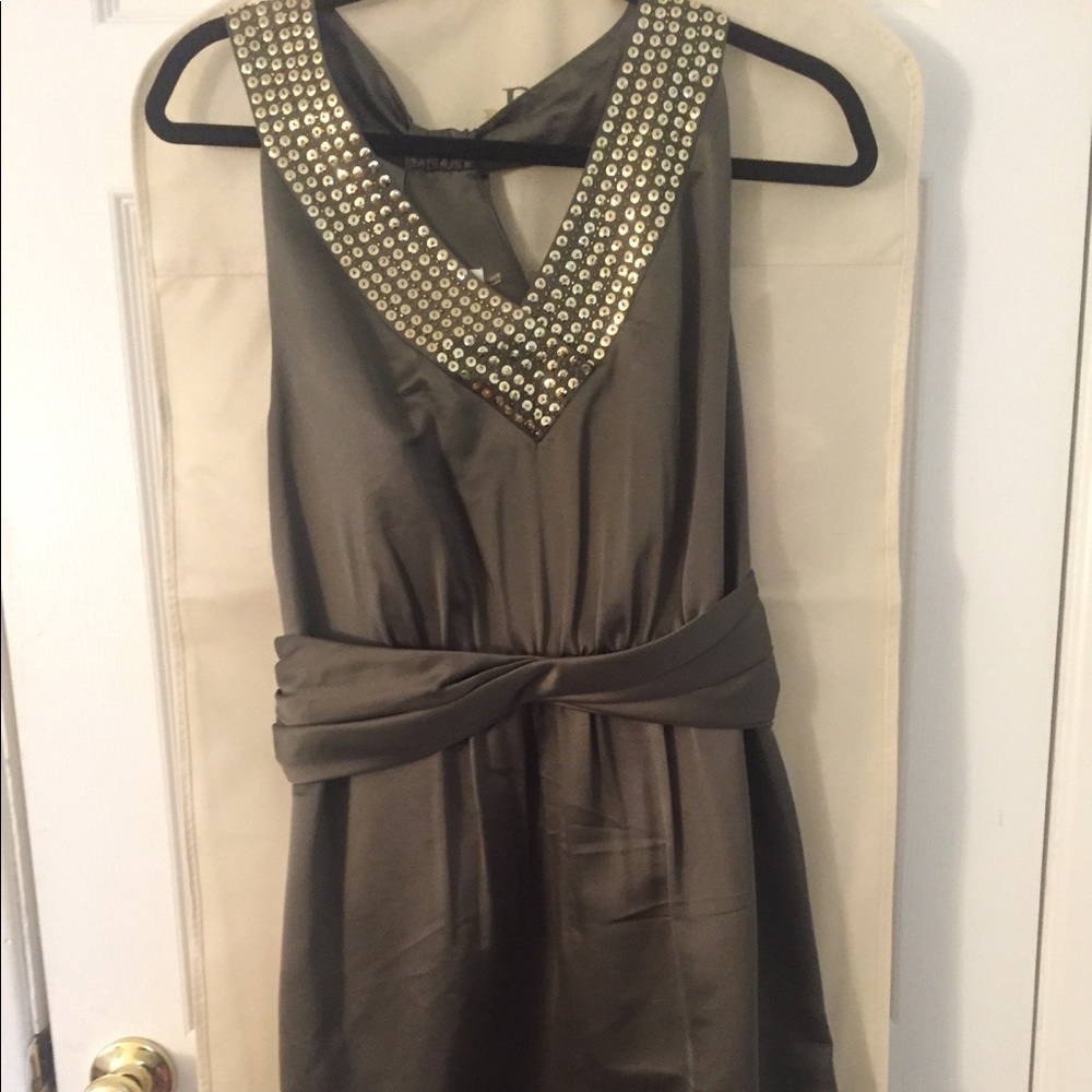 Calvin Klein Satin Gray Cocktail Dress size 10!